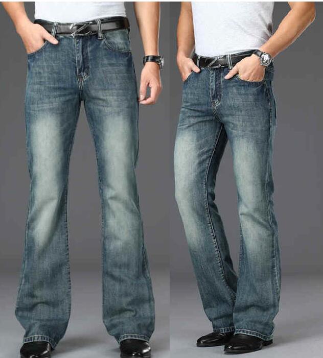 Men'S Shoes With Jeans - Men's Flared Jeans Loose Men Big-Leg