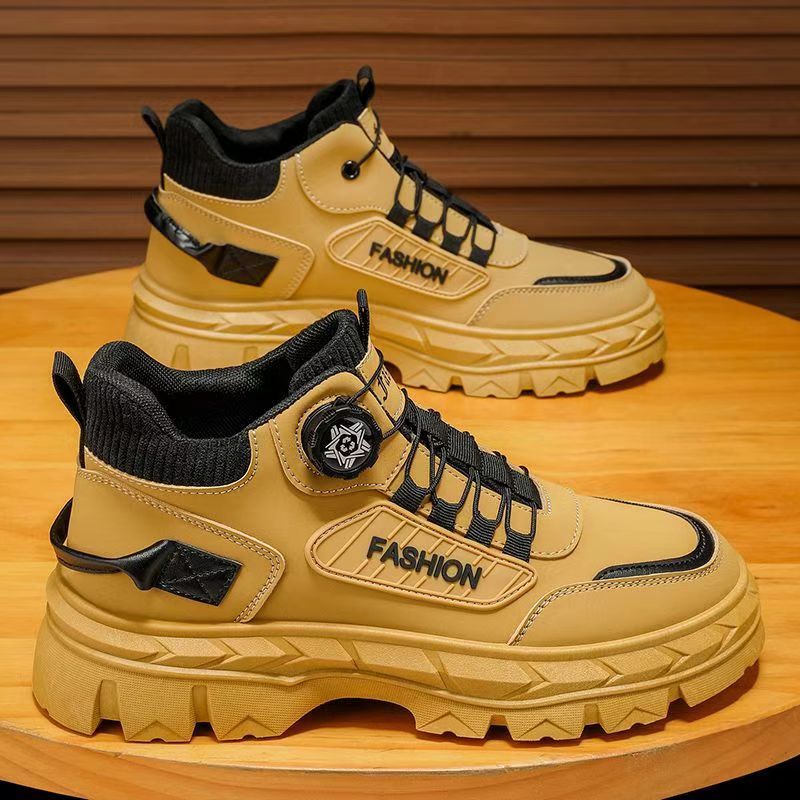 Hiking Boot Waterproof - Men Rotary Button Thick sole Work