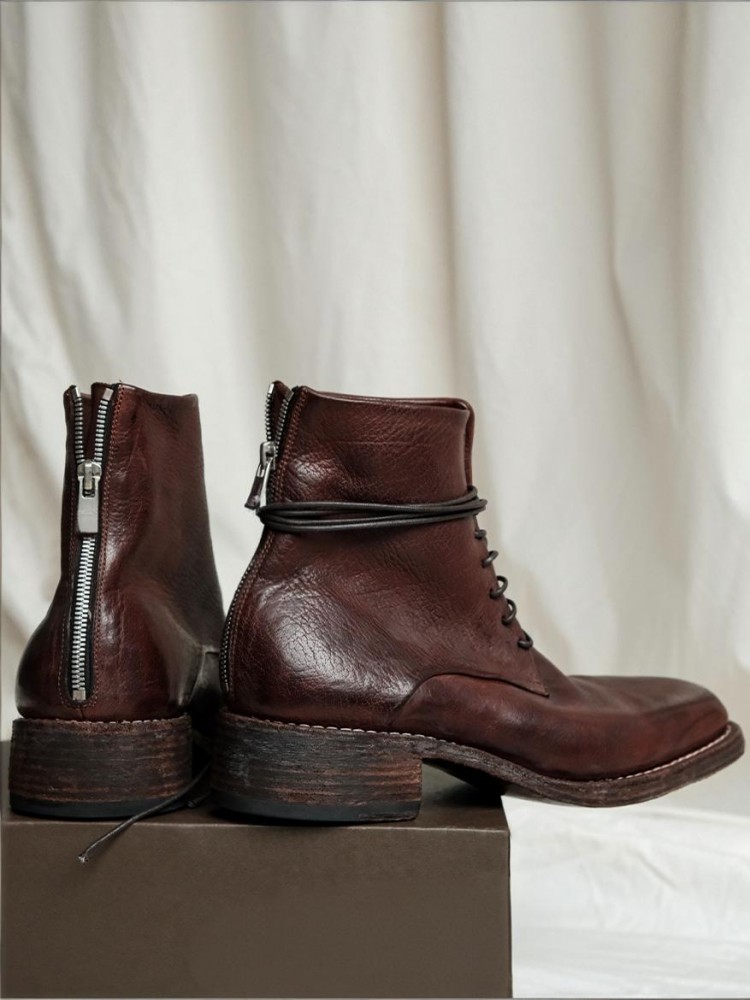Retro Fashion Male Zipper Genu – Men'S Shoes Height Increase recenzja i cena