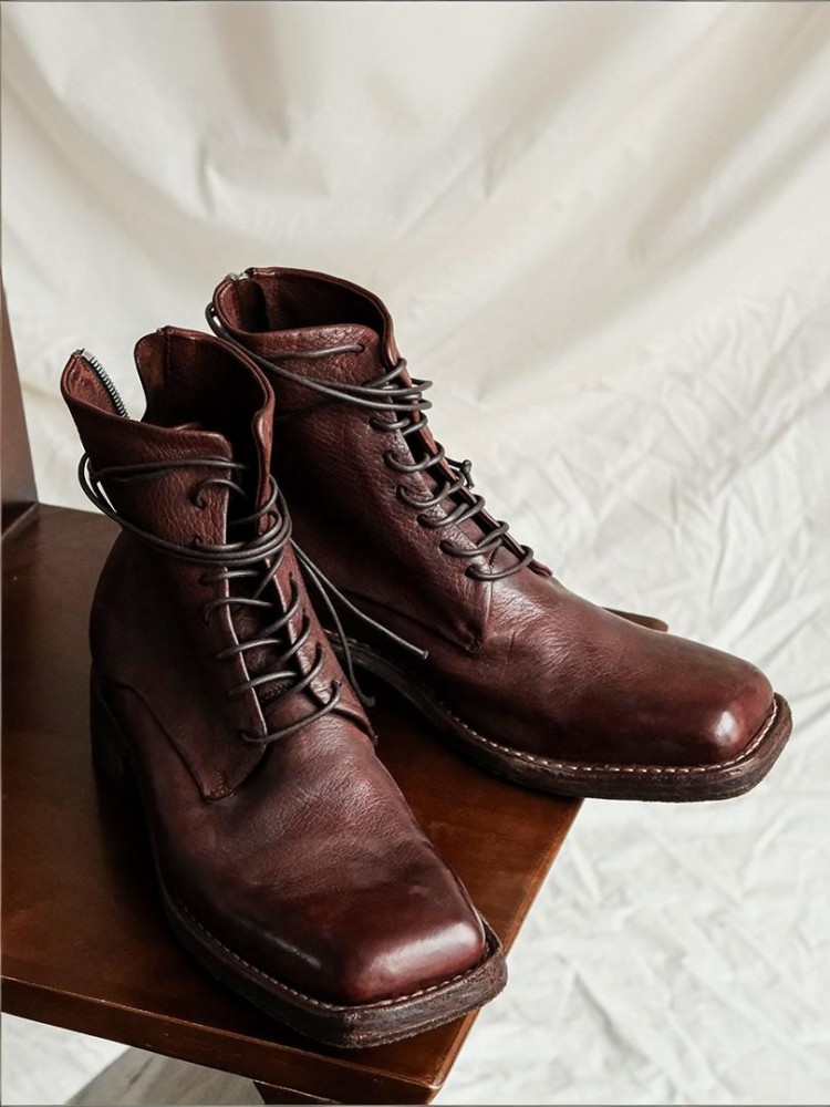 Retro Fashion Male Zipper Genu – Men'S Shoes Height Increase recenzja i cena
