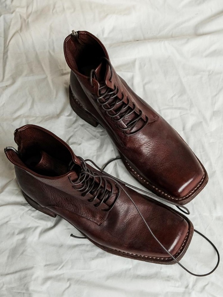 Retro Fashion Male Zipper Genu – Men'S Shoes Height Increase recenzja i cena