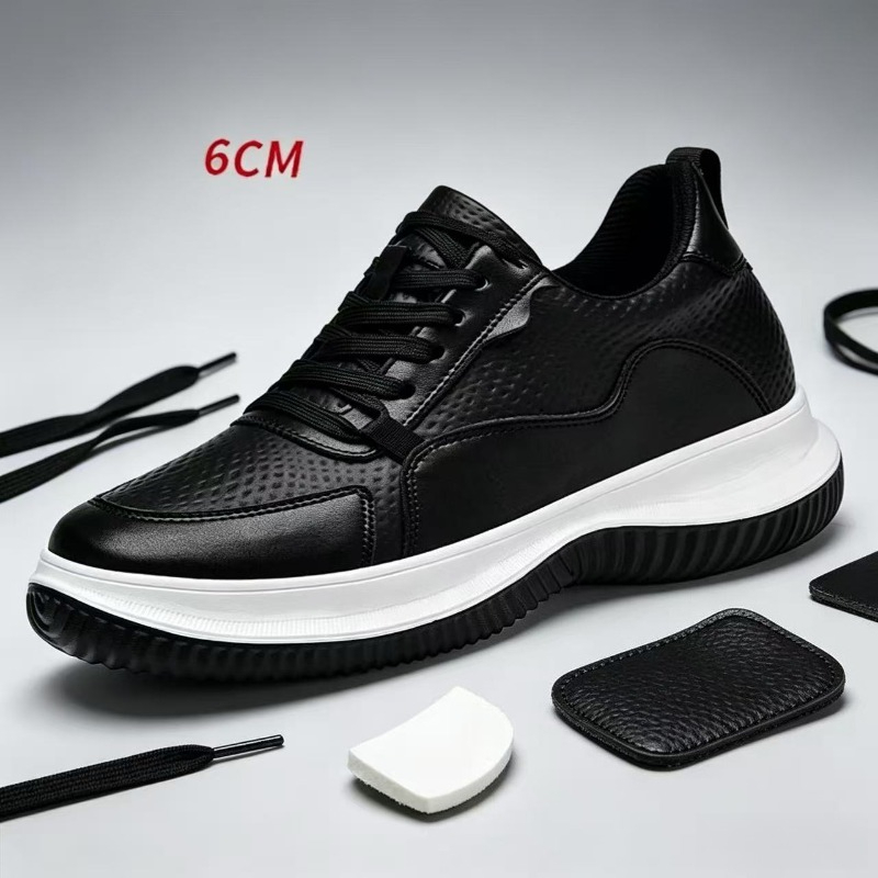 White Cow Leather Elevator Sne – Men'S Shoes Height Increase recenzja i cena