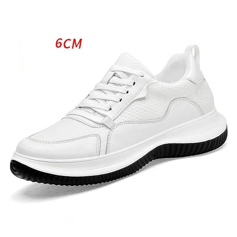 White Cow Leather Elevator Sne – Men'S Shoes Height Increase recenzja i cena