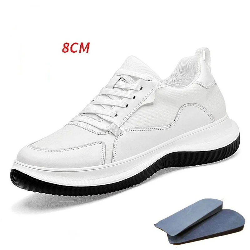 White Cow Leather Elevator Sne – Men'S Shoes Height Increase recenzja i cena