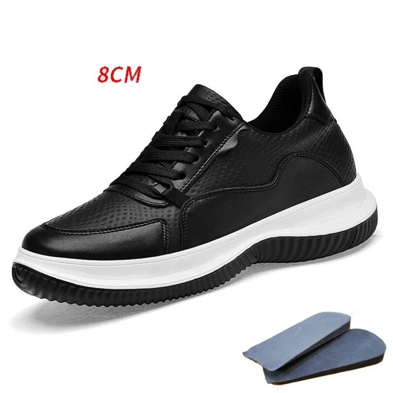 White Cow Leather Elevator Sne – Men'S Shoes Height Increase recenzja i cena