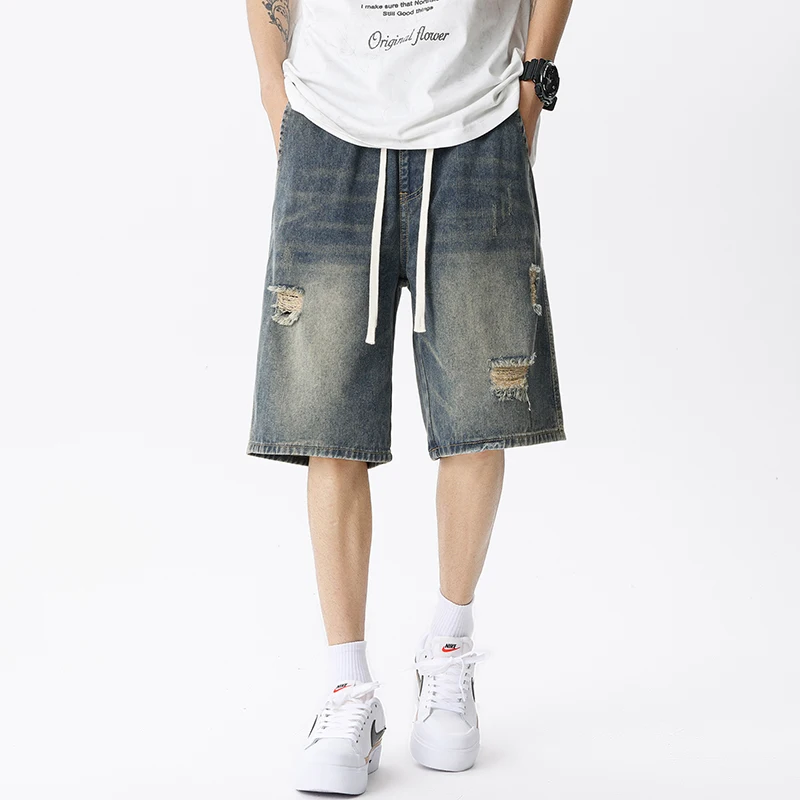 Summer Thin Denim Shorts Men's – Men'S Shoes With Jeans recenzja i cena