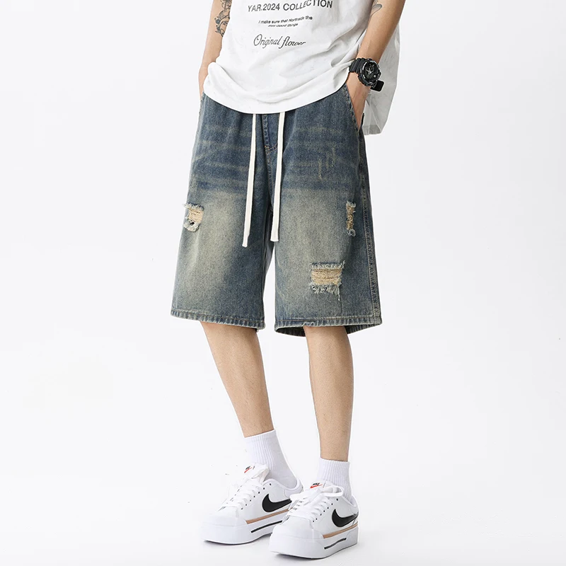 Summer Thin Denim Shorts Men's – Men'S Shoes With Jeans recenzja i cena