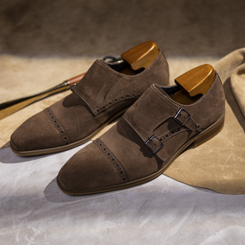 Vintage Design Men Dress Shoes – Monk Strap Shoe recenzja i cena
