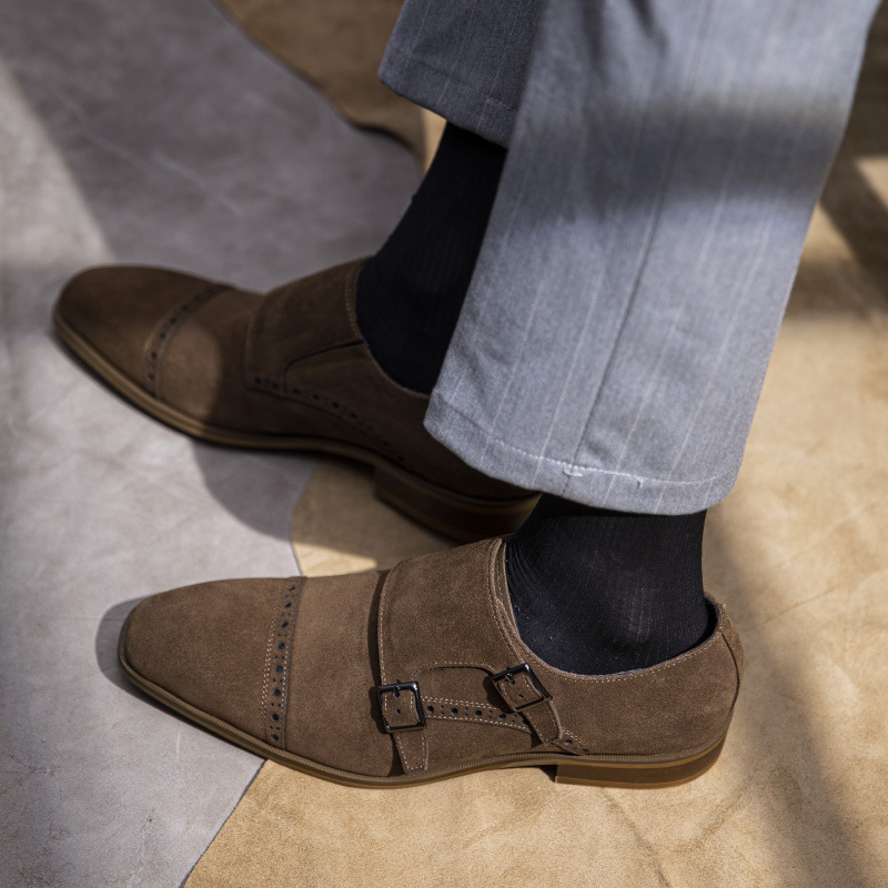 Vintage Design Men Dress Shoes – Monk Strap Shoe recenzja i cena