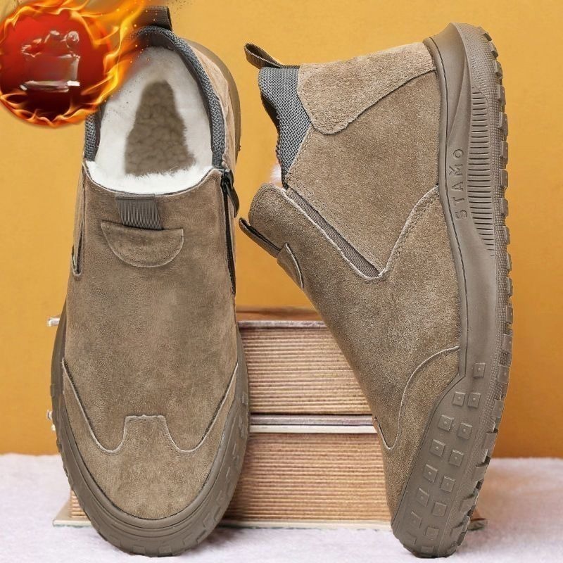 Winter Men's Shoes Plush Warm  – Loafer Slip On Men recenzja i cena