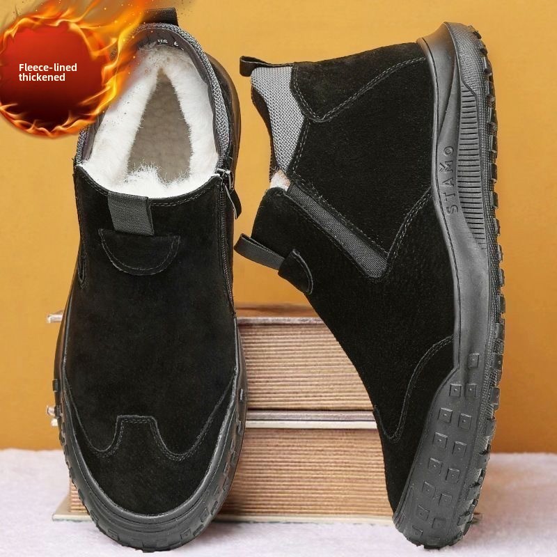 Winter Men's Shoes Plush Warm  – Loafer Slip On Men recenzja i cena