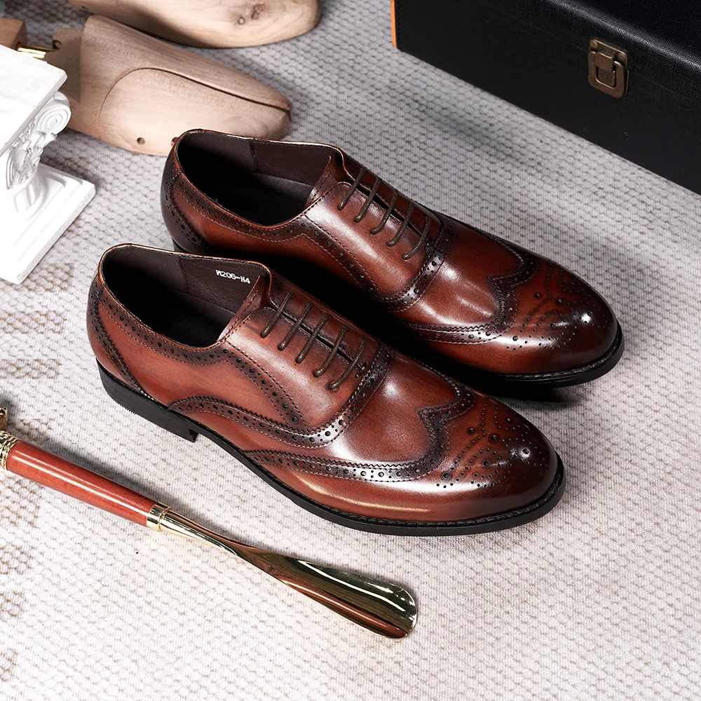 Brogue Style Men's Oxfords Gen – Monk Strap Shoe recenzja i cena