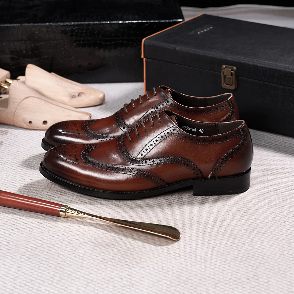 Brogue Style Men's Oxfords Gen – Monk Strap Shoe recenzja i cena
