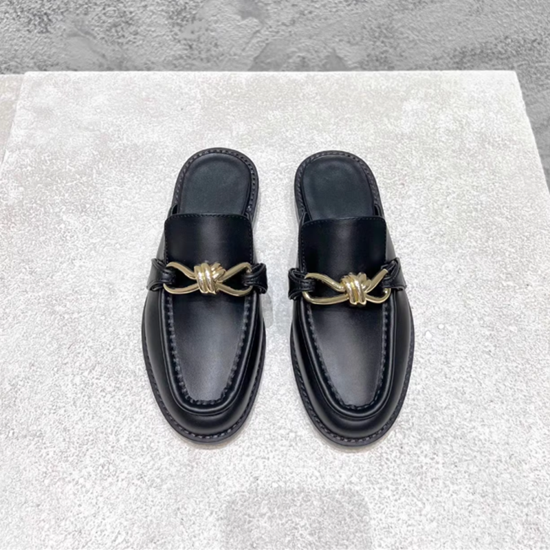Metal Buckle Half Slippers For – Loafer Slip On Men recenzja i cena