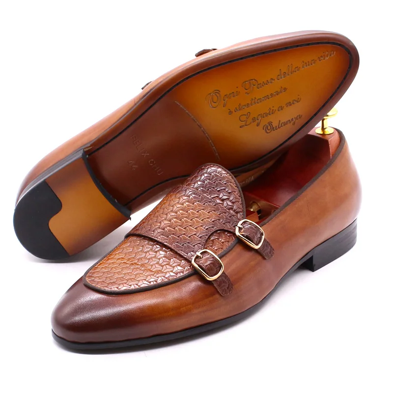 Men's Genuine Leather Loafers  – Monk Strap Shoe recenzja i cena